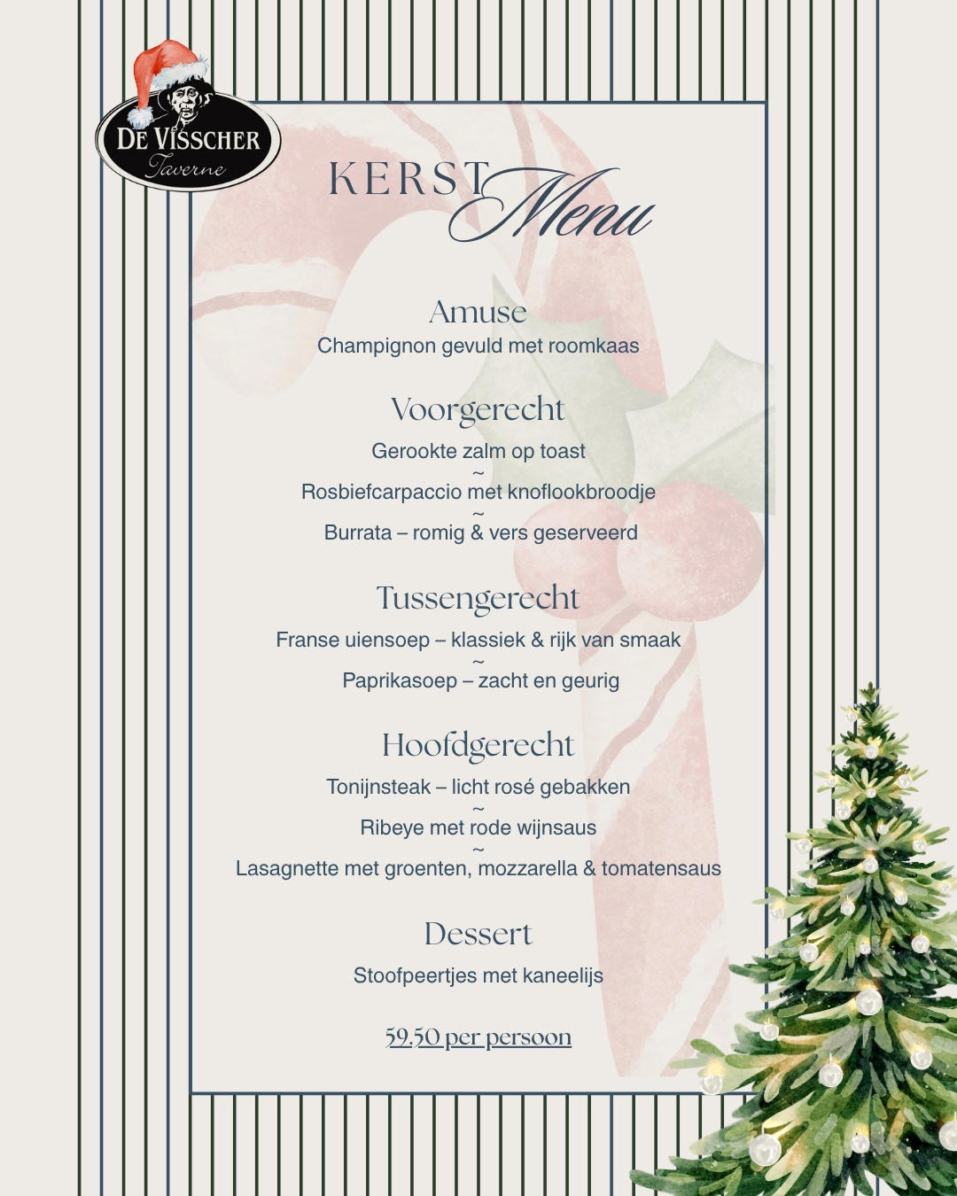 Kerstmenu taverne 'De Visscher'